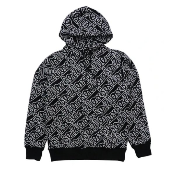 DOPE Black/White Logo Hoodie – NWT – Streetwear Essential - Picture 1 of 2